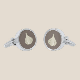 Garlic Woodcut Icon Cufflinks