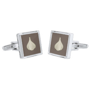 Garlic Woodcut Icon Cufflinks