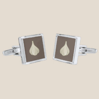 Garlic Woodcut Icon Cufflinks