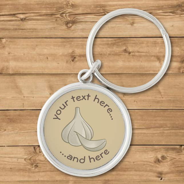 Garlic Woodcut Icon Keychain (Creator Uploaded)