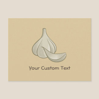 Garlic Woodcut Icon Postcard