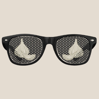 Garlic Woodcut Icon Retro Sunglasses