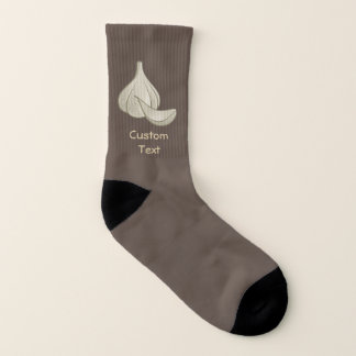 Garlic Woodcut Icon Socks