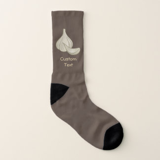 Garlic Woodcut Icon Socks