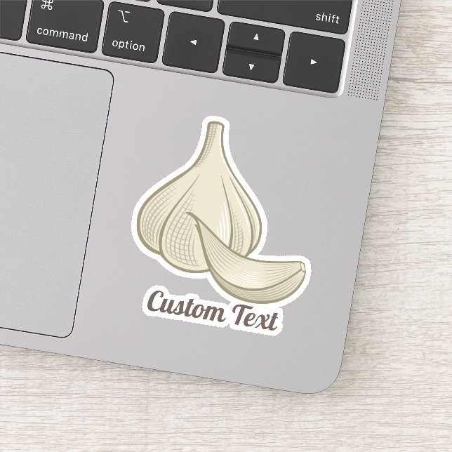 Garlic Woodcut Icon Sticker (Detail)