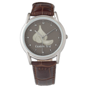 Garlic Woodcut Icon Watch