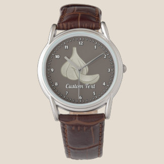 Garlic Woodcut Icon Watch