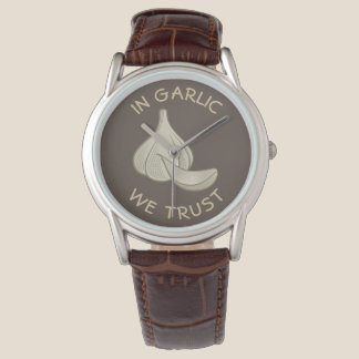 Garlic Woodcut Icon Watch