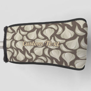 Garlic Woodcut Pattern Golf Head Cover