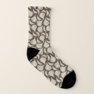 Garlic Woodcut Pattern Socks