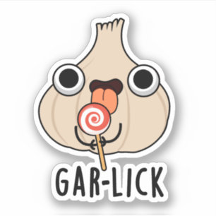 Garlick Funny Garlic Herb Pun Sticker