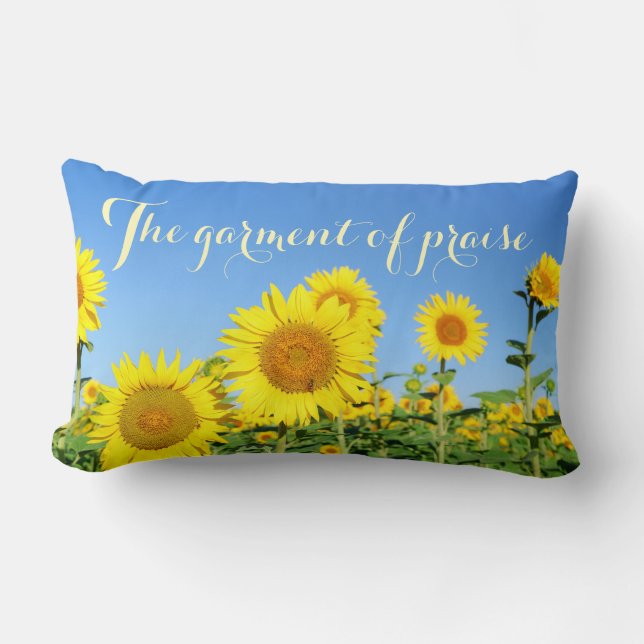 Garment of Praise Isaiah 61:3 Bible Verse Pillow (Front)