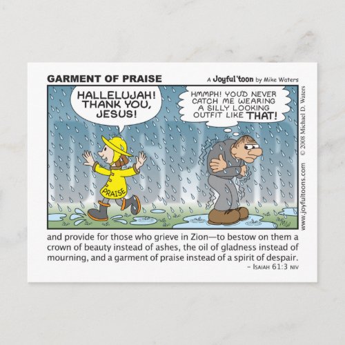 Garment of Praise postcard
