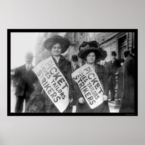 Garment Workers Strike New York City 1910 Poster