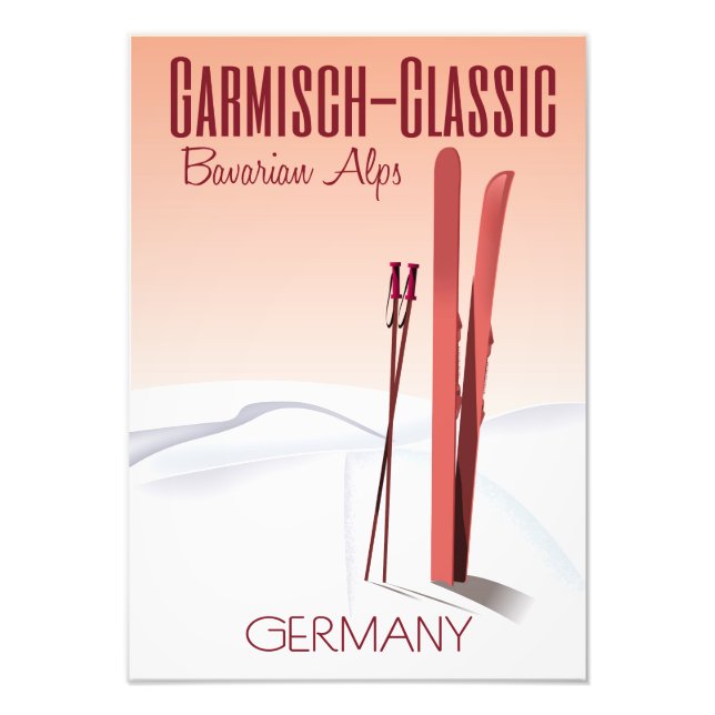 Garmisch Classic,Bavarian Alps Ski poster (Front)
