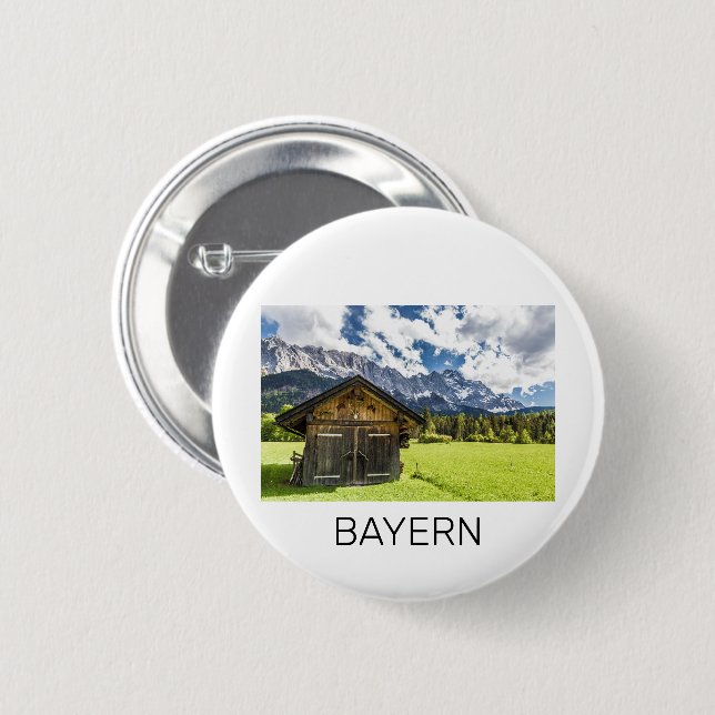 Garmisch Partenkirchen Bavaria Alps Panorama Button (Front & Back)