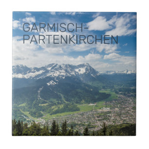 Garmisch-Partenkirchen Bavaria Alps Panorama Gift Ceramic Tile