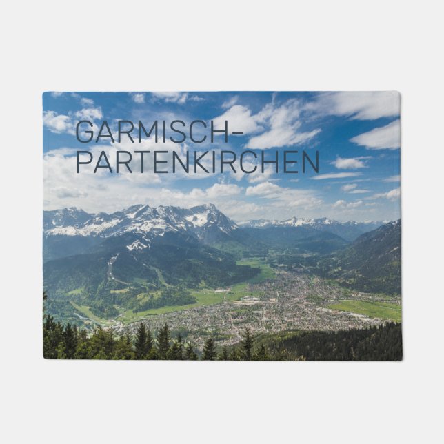 Garmisch-Partenkirchen Bavaria Alps Panorama Gift Doormat (Front)