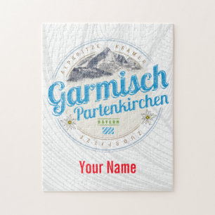 Garmisch Partenkirchen Bavaria Vintage Alps Jigsaw Puzzle