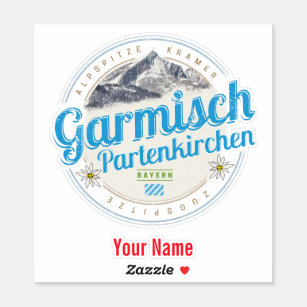 Garmisch Partenkirchen Bavaria Vintage Alps Sticker