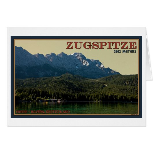 Garmisch - Zugspitze above the Eibsee Cards (Front Horizontal)
