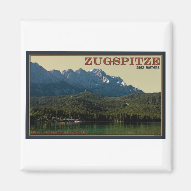 Garmisch - Zugspitze above the Eibsee Magnet (Front)