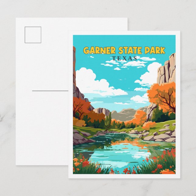 Garner State Park Texas USA vintage travel Postcard (Front/Back)