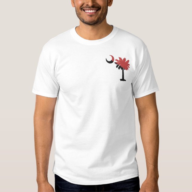 Garnet and Black Palmetto Embroidered Shirt (Front)