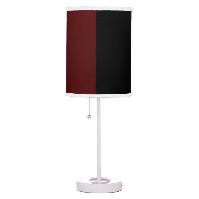 Garnet and Black Shaded Table Lamp (Right)