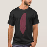 Garnet and Gold Feather Pattern   T-Shirt