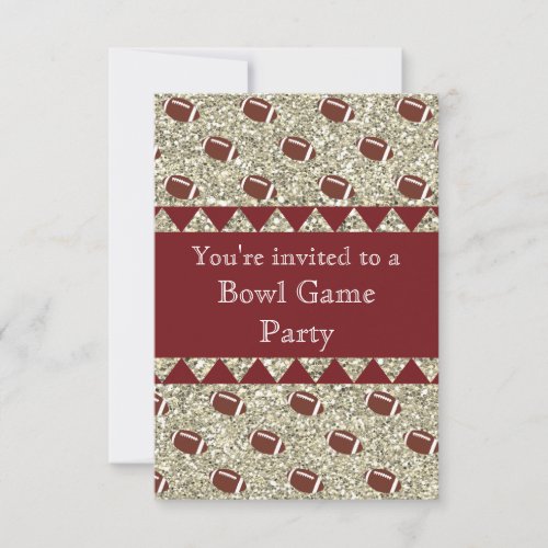 Garnet and GoldParty Invitation