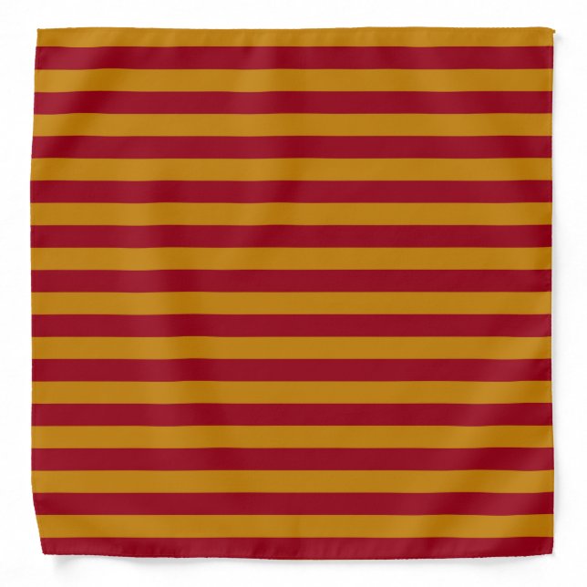 Garnet and Gold Stripes Bandana (Front)
