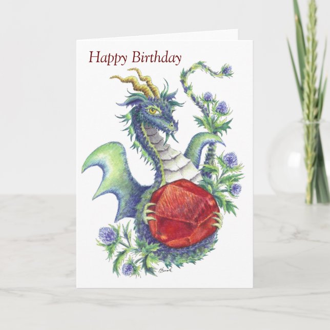 Garnet Dragon (Aquarius)- Birthday card (Front)