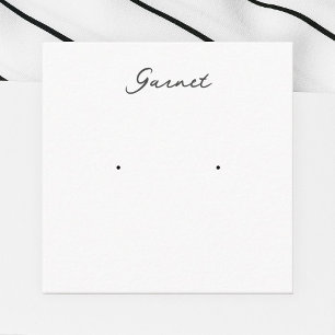 Garnet Earring Jewelry Display Card