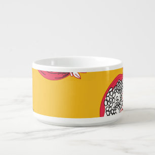 Garnet Fruit: Hand-Drawn Vintage Pattern. Bowl