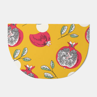 Garnet Fruit: Hand-Drawn Vintage Pattern. Doormat