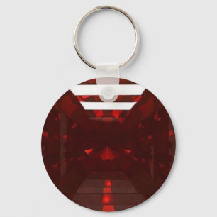 Garnet Gemstone January Birthstone by Sharles Keychain