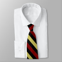 Garnet Gold and Black II Diagonally-Striped Tie