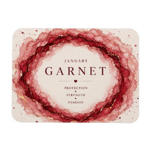 Garnet January Birthstone Flexi Magnet