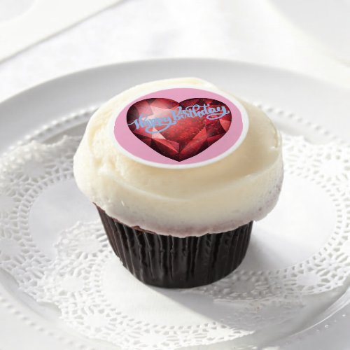 Garnet January Edible Frosting Rounds