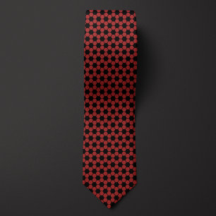 Garnet Red Futbol Soccer Ball Pattern Neck Tie