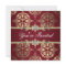 Garnet Ruby Red Gold Black Damask Party Invitation