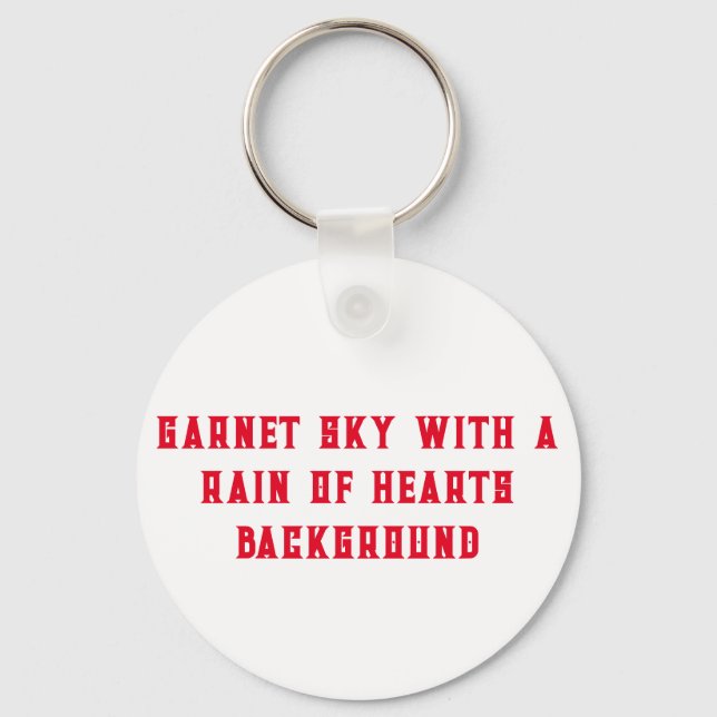 Garnet Sky: A Shower of Hearts" Keychain (Back)