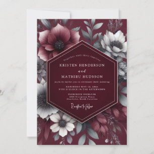 Garnet Slate Twilight Wedding Invitation