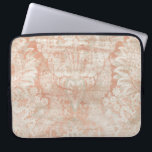 Garnet Weft Laptop Sleeve<br><div class="desc">Garnet Weft III by June Erica Vess. Done in a peach-like color,  this design resembles the appearance of distressed fabric.</div>