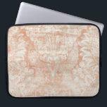 Garnet Weft Laptop Sleeve<br><div class="desc">Garnet Weft III by June Erica Vess. Done in a peach-like color,  this design resembles the appearance of distressed fabric.</div>