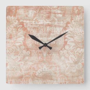 Garnet Weft Square Wall Clock