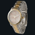 Garnet Weft Watch<br><div class="desc">Garnet Weft III by June Erica Vess. Done in a peach-like color,  this design resembles the appearance of distressed fabric.</div>