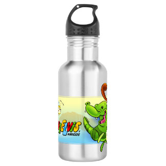 Garrafinha Jacarelvis and friends Stainless Steel Water Bottle