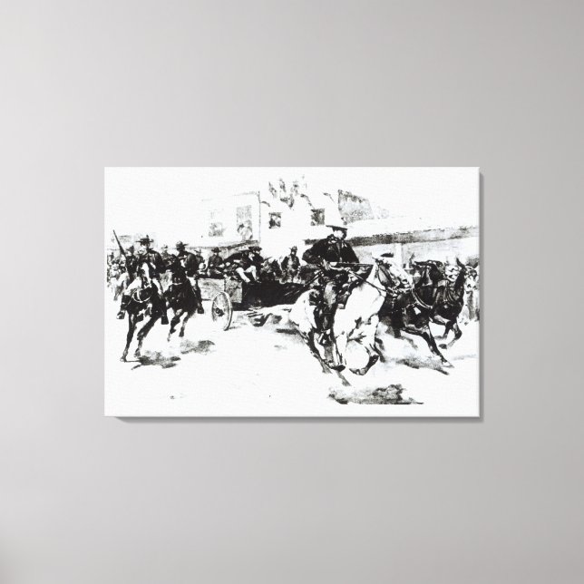 Garret brings in Billy the Kid, 1880 Canvas Print (Front)